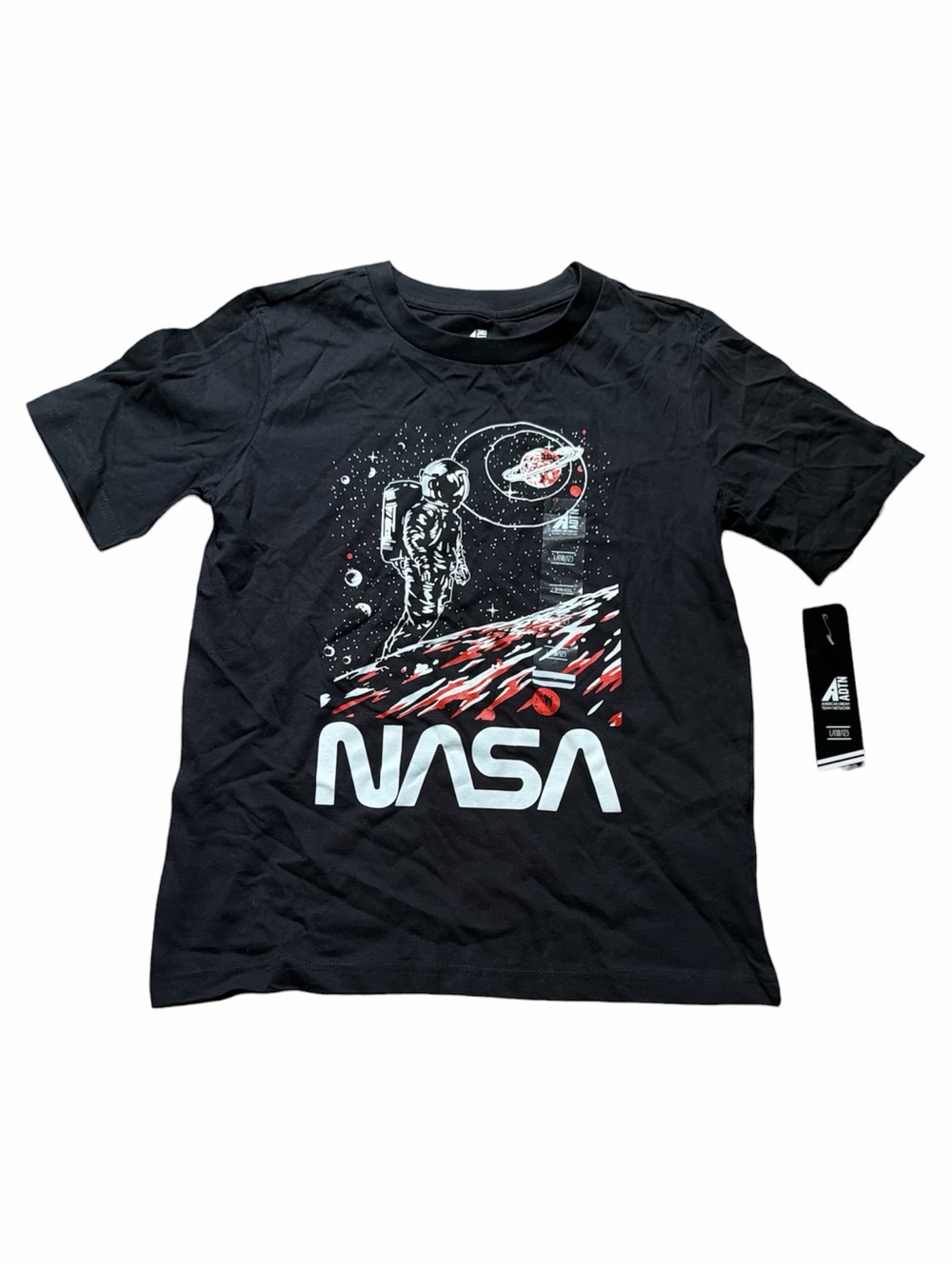 New Boys' Black Short Sleeve Graphic Tee